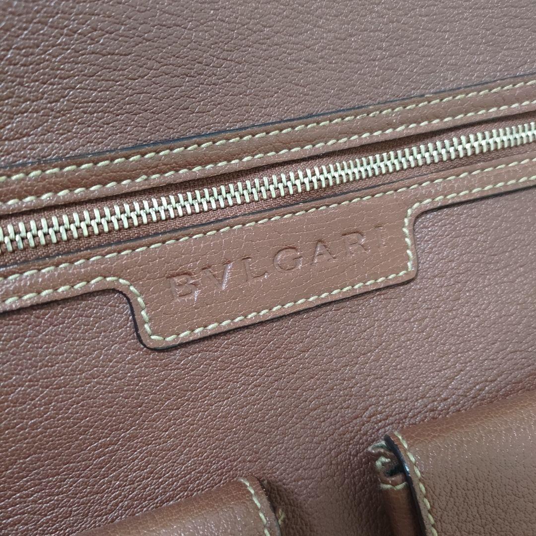 BVLGARI ABELEL オールレザー ブラウン ワンショルダーバッグ