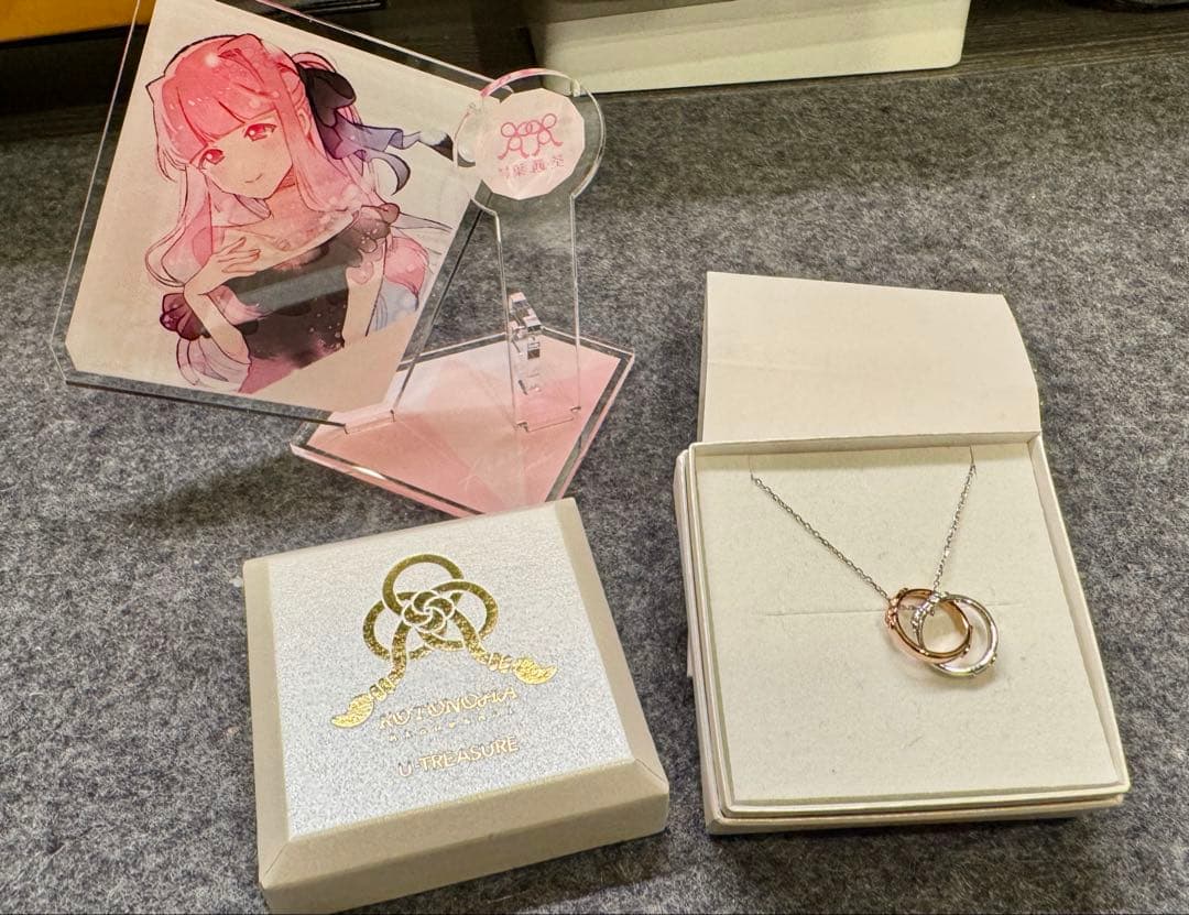 CHARAZZ 琴葉茜・琴葉葵 プラチナ×ゴールド ダブルリングネックレス