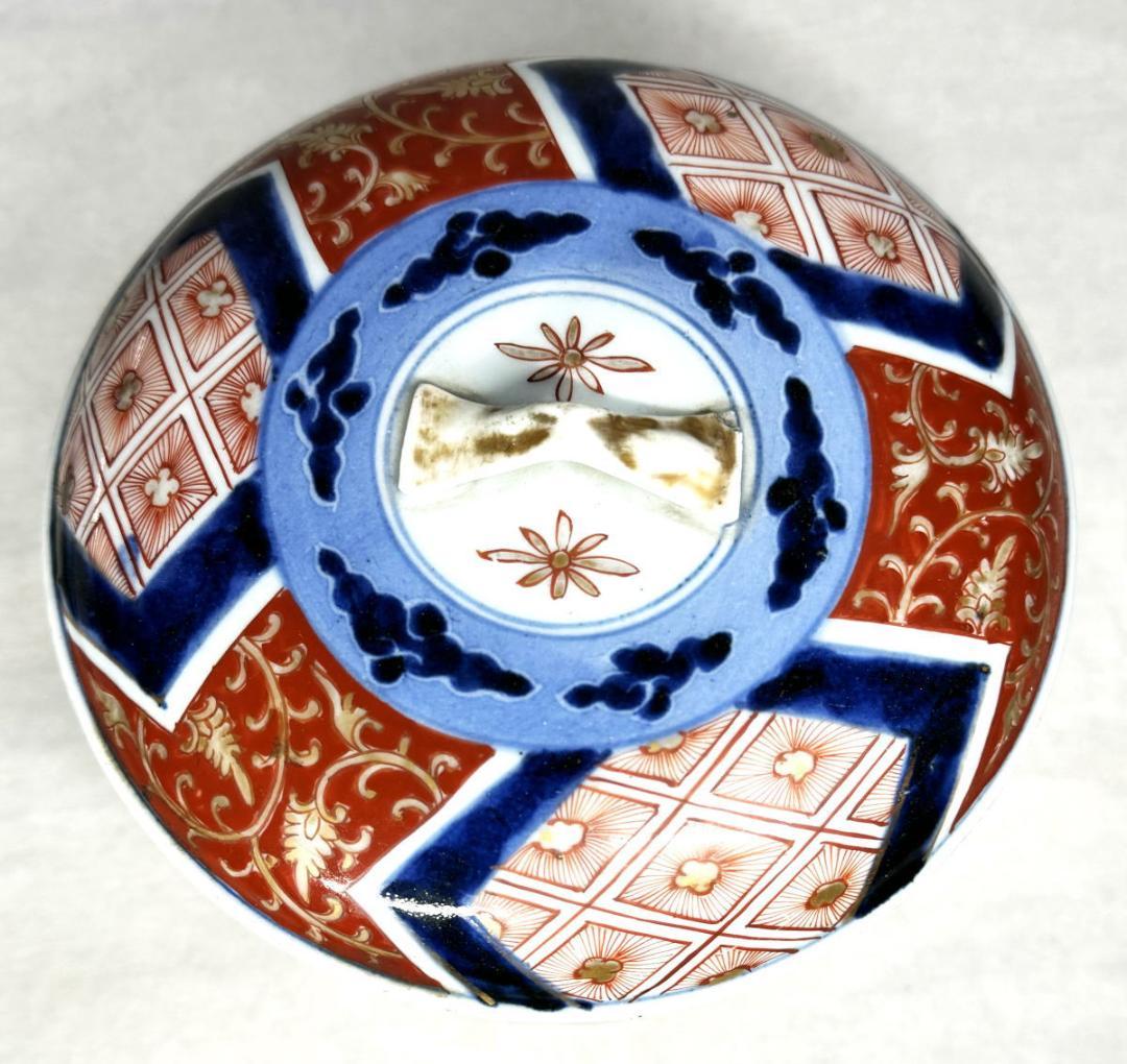 江戸後期 古伊万里 染錦 三段重 箱付 ウブ品 伝世品 入手困難 WWTT232