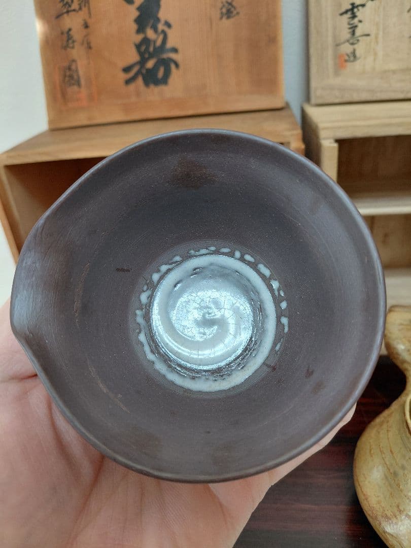 布志名焼 八世 土屋善史郎&萬古焼 翠涛園 石？作 煎茶道具 茶道具