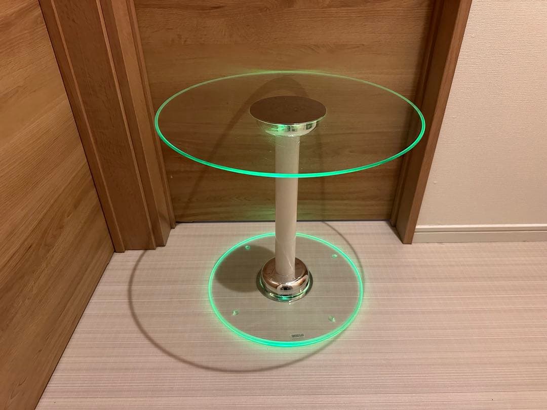 ガラステーブル インテリア スペースエイジ led 店舗什器 ミッドセンチュリー