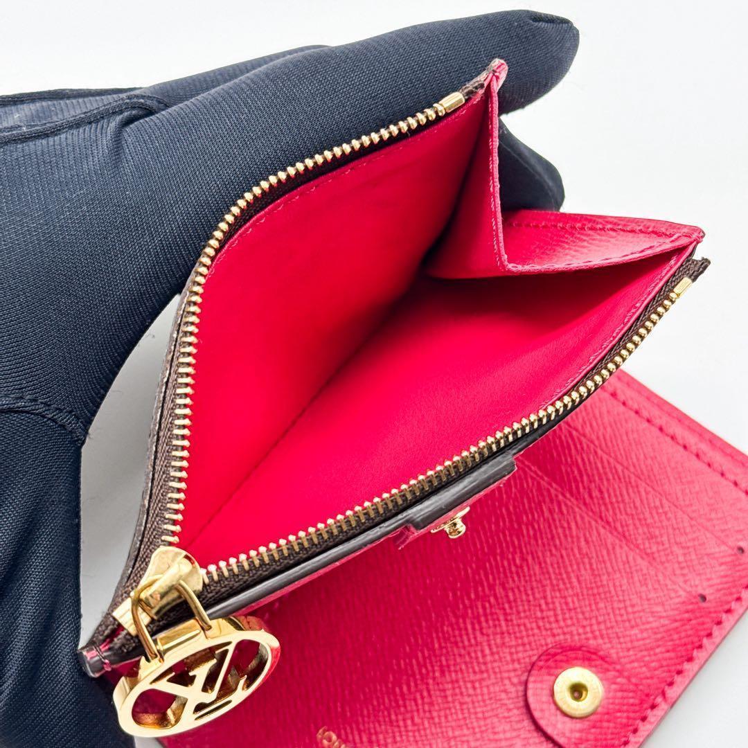 ルイヴィトン モノグラム ポルトフォイユ リサ ピンク 折り財布 ケース