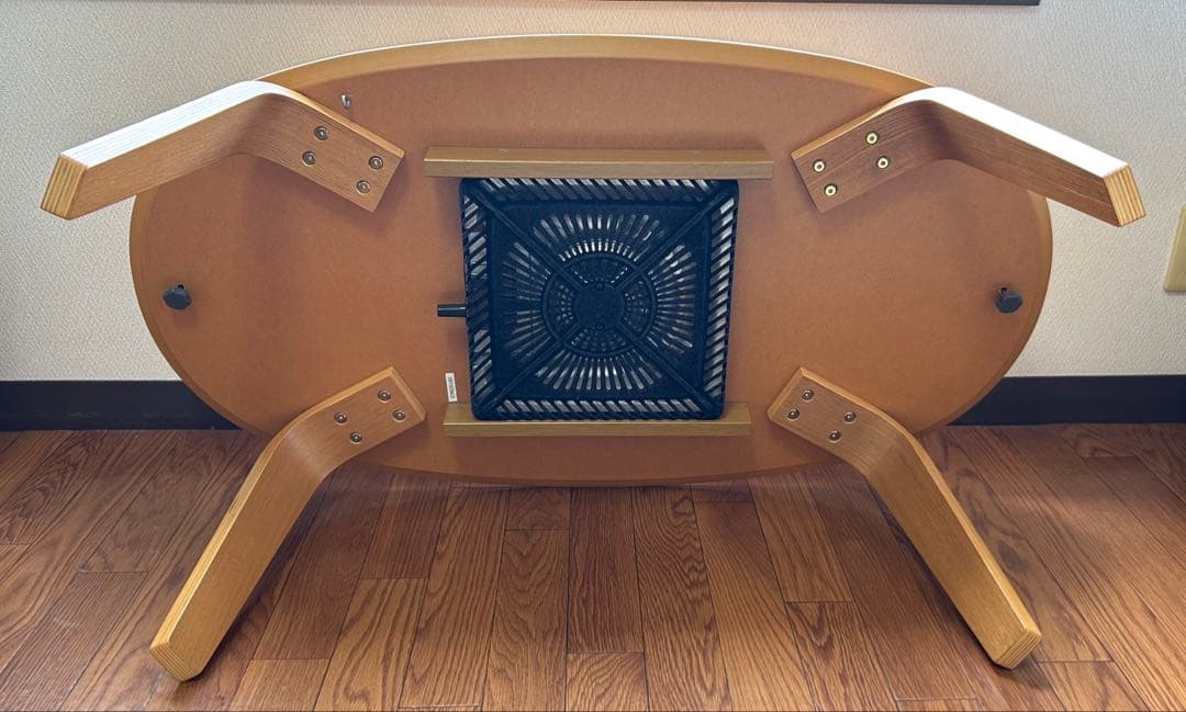 無印良品　楕円こたつ・小・本体・タモ材曲木脚