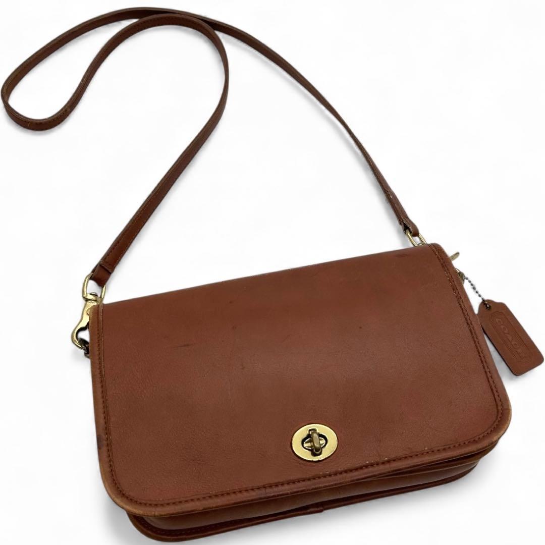 バッグ Old Coach Turnlock Shoulder Bag Vintage