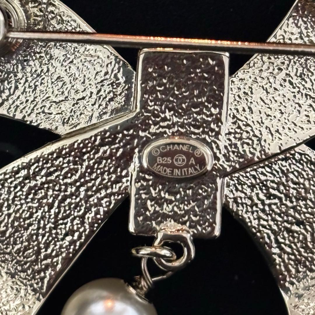 未使用 シャネル 25AW リボン パール ブローチ 希少