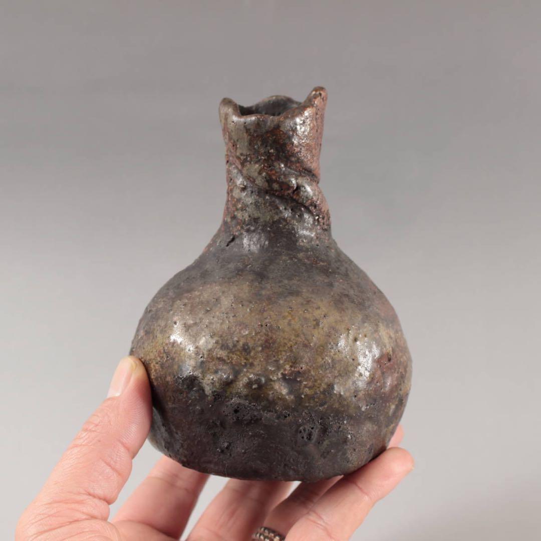 信楽 徳利 大正3年生まれ 小川仁斎 古道具 アンティーク 信楽焼 花入