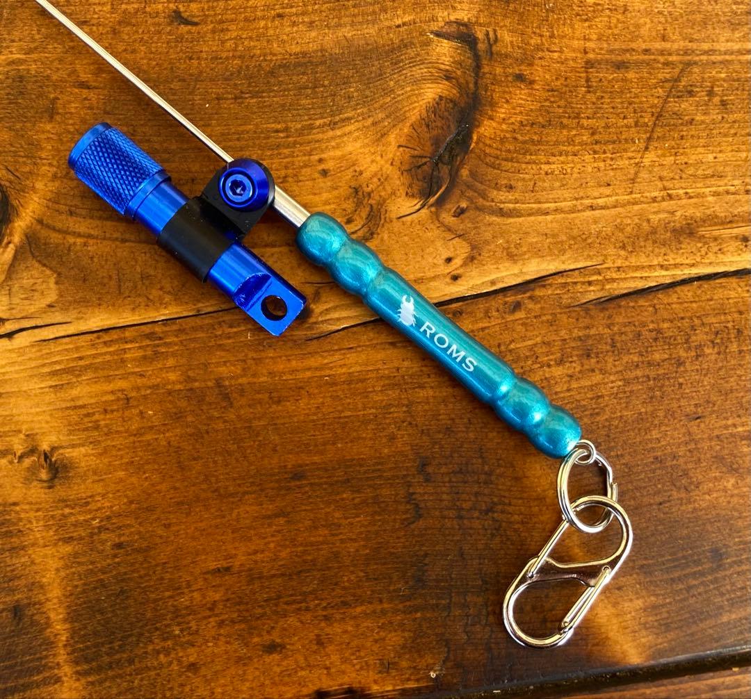 クワガタ採集セット　ブルー　オリジナル掻き出し棒　デジタルノギス　採集ケース