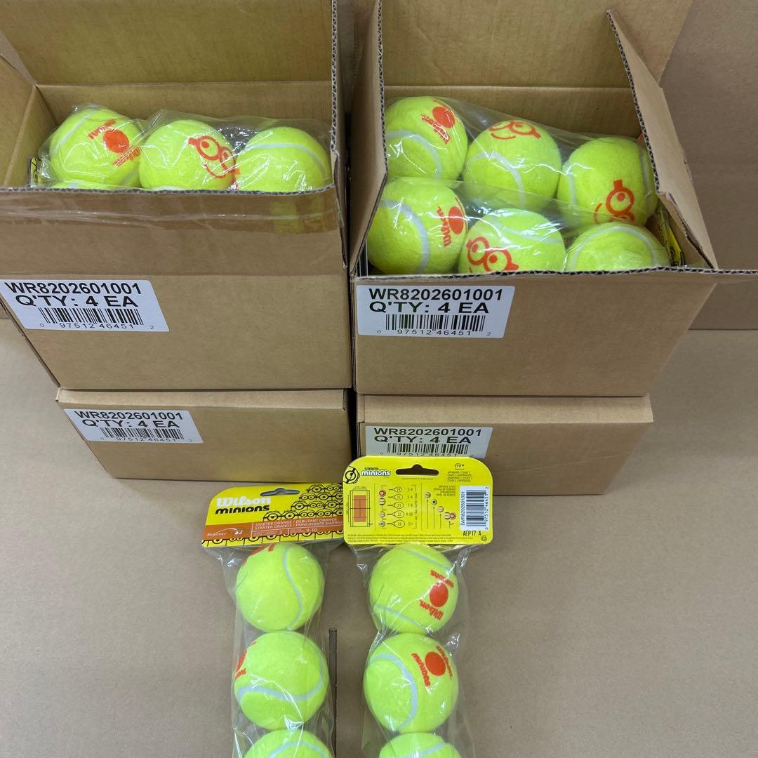 ミニオンズ ジュニアテニスボール 54球 ステージ2 オレンジWR8202601