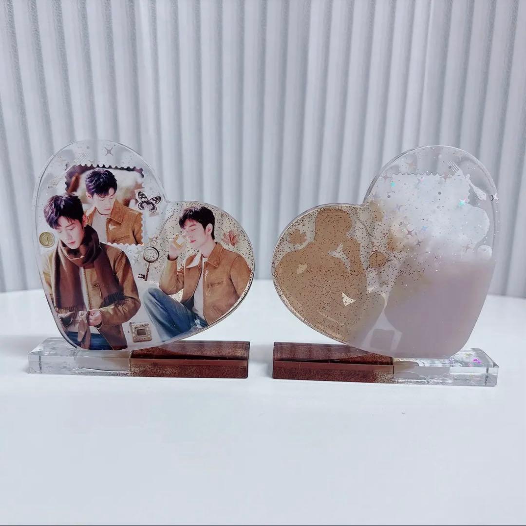 新作 肖戦 Lサイズ　デザインハート　レジンスタンド❣️5点❣️確認用❣️1216