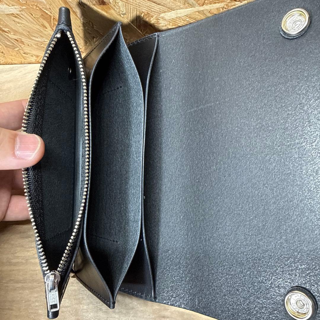 180 トラッカーウォレット 姫路レザー オイルレザー ニッケル