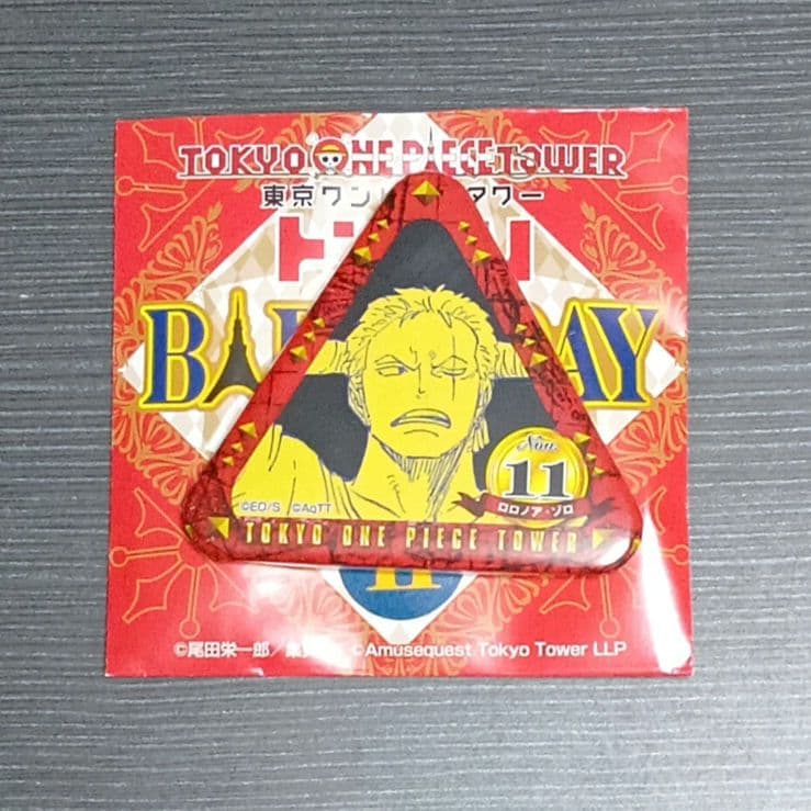 東京ワンピースタワー　トンガリBD缶バッジ　ロロノア・ゾロ