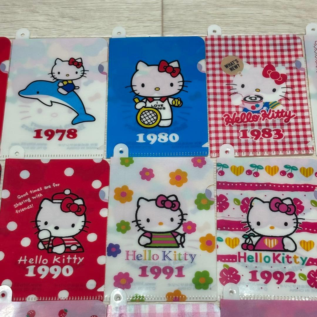 ハローキティ ミニ クリアファイル 29枚セット 平成レトロ 2009年 非売品
