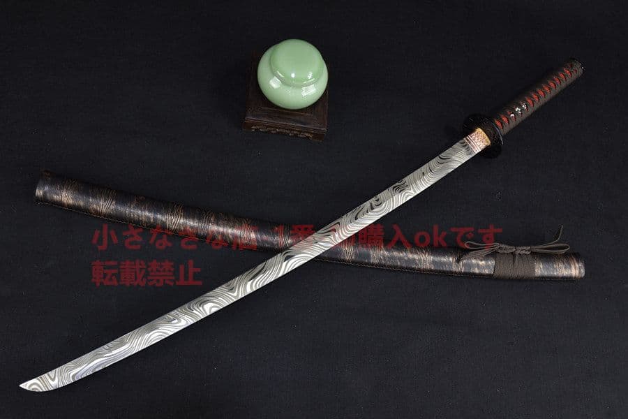 ダマスカス紋 武具　刀装具　日本刀　模造刀   居合刀