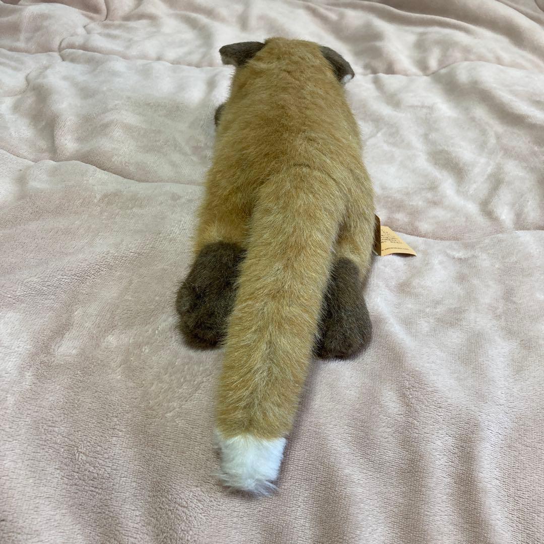 やまね工房　落合けいこ　きつねの赤ちゃん　寝そべり　ぬいぐるみ　中古品　紙タグ付