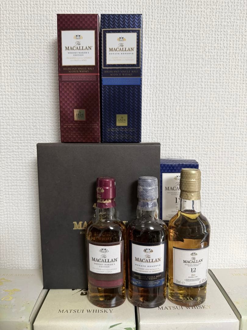 MACALLAN 12年ウイスキー ミニボトル3本セット