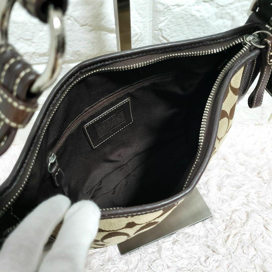 COACH ホーボーシグネチャー 編み込みワンショルダーハンドバッグ 美品