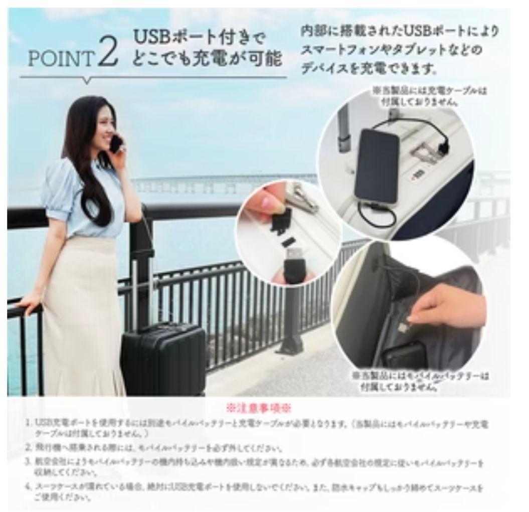 【新品・未使用品】スーツケース 　キャリーケース Mサイズ　ブラック　★★大人気