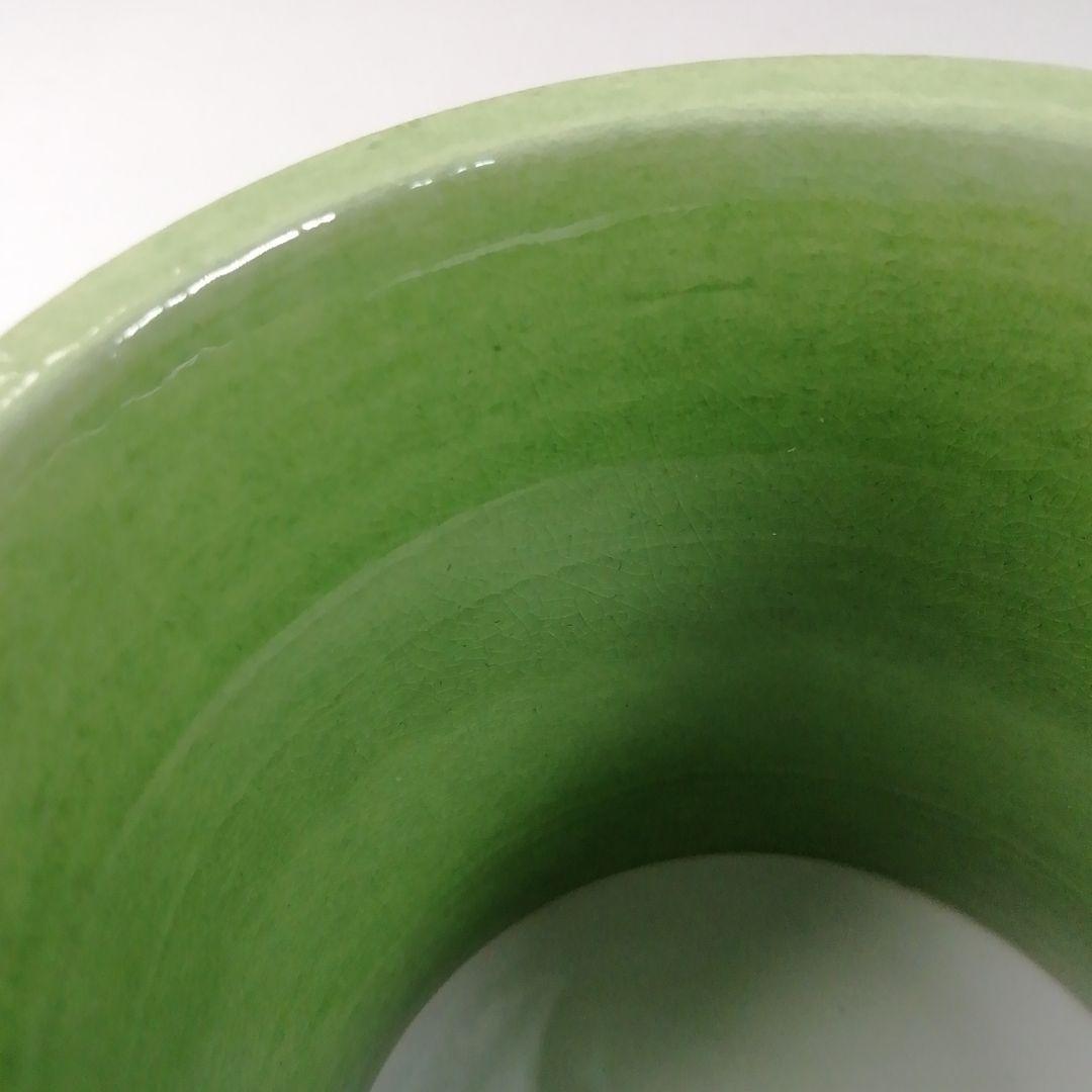 Ｔ６８５　蓋置　『淡緑交趾　宝尽し』『小松雅山 造』　共箱　茶道具