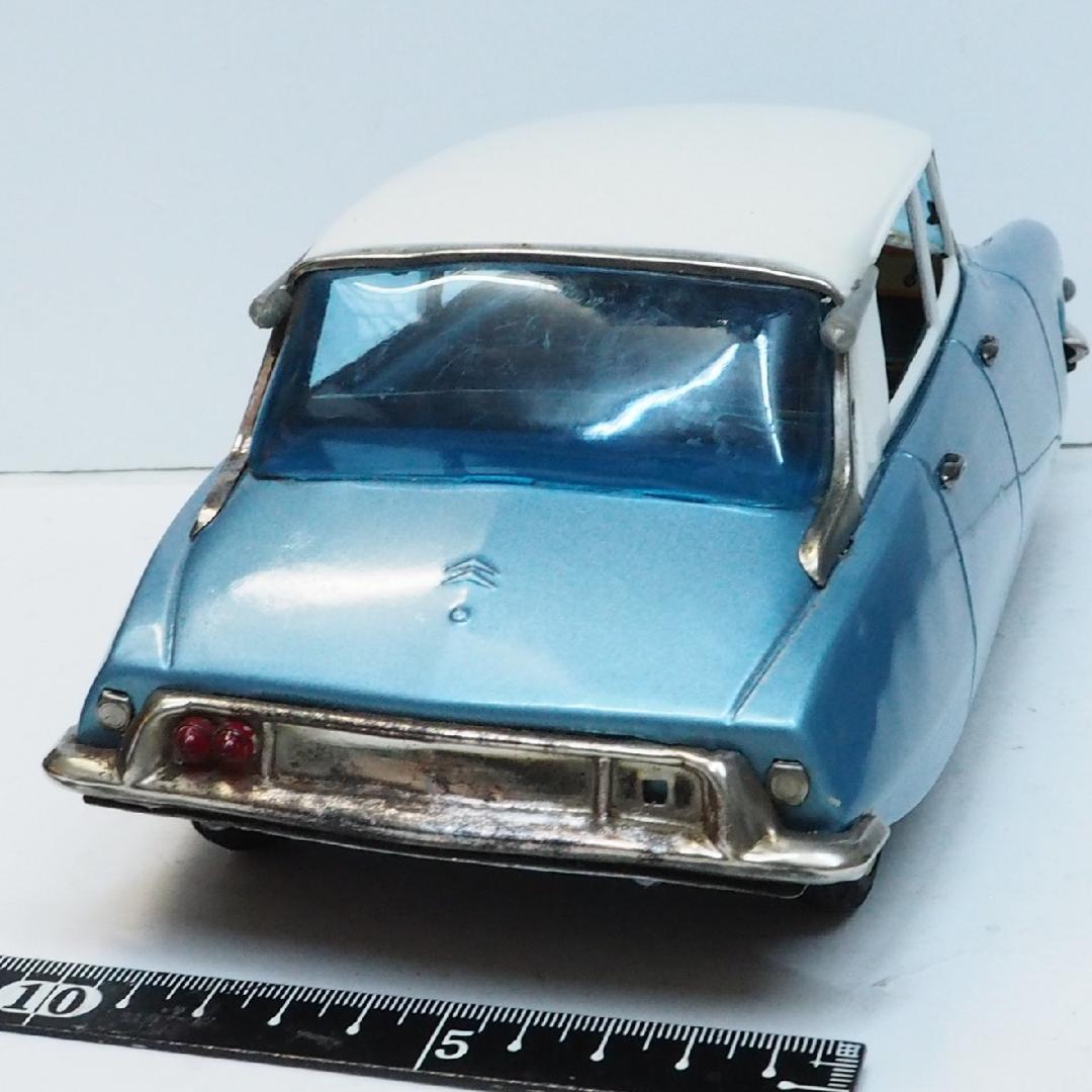 萬代屋【シトロエンDS19 大 水色】ブリキ自動車tin toy car【箱無】