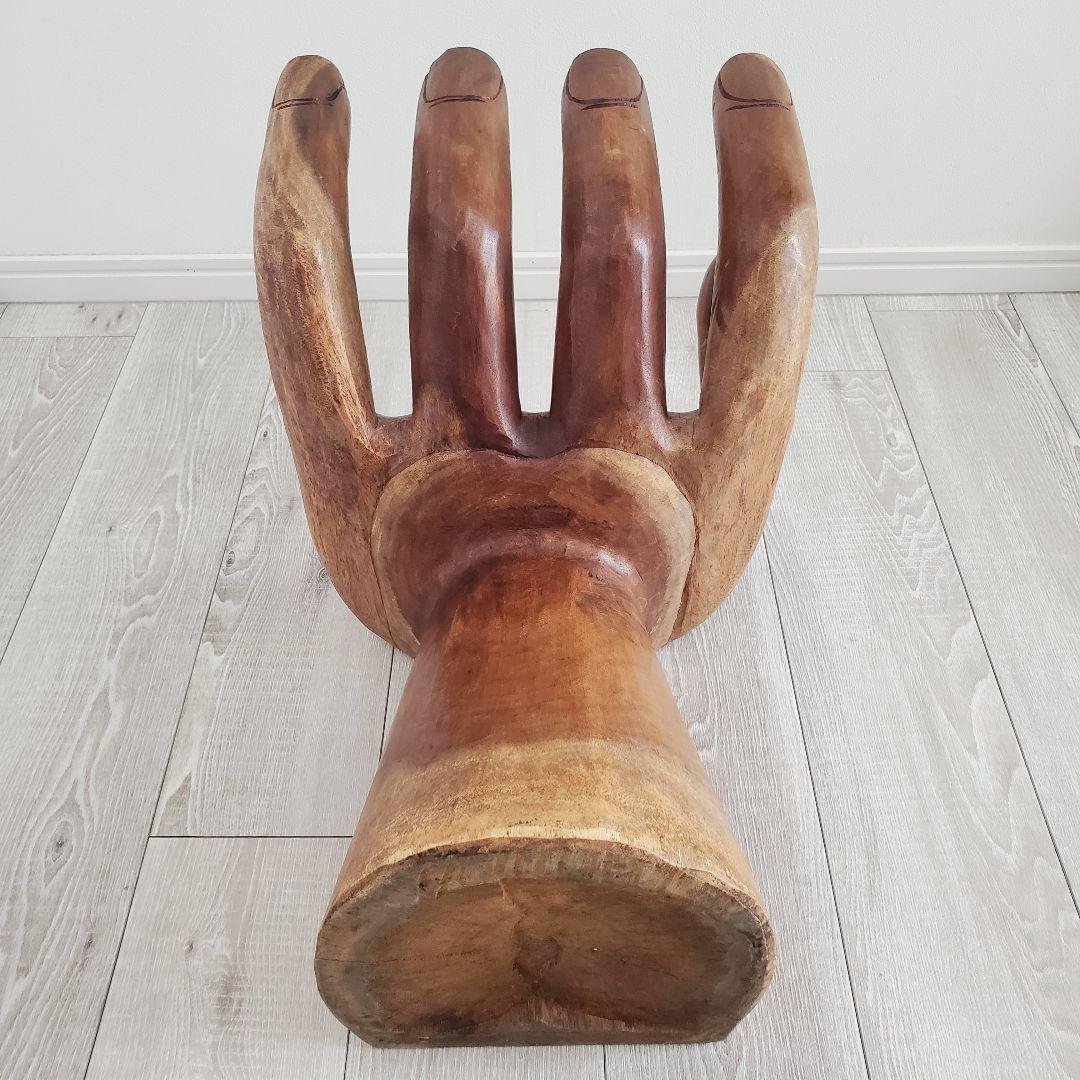 バリ家具 仏陀 ハンドチェア 木製椅子 天然木 手彫り インテリア