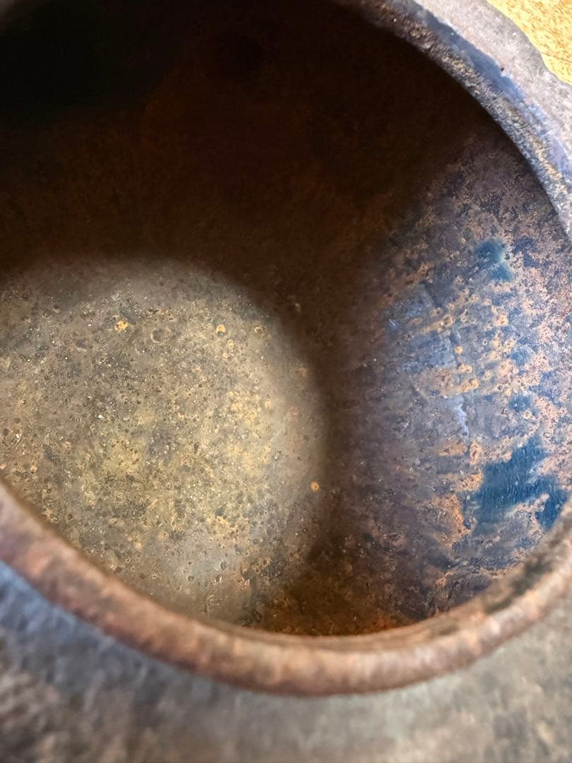 骨董○鉄瓶○銅蓋 | 大正昭和-20世紀頃 | 鉄製 | 茶器【美術】【中古】