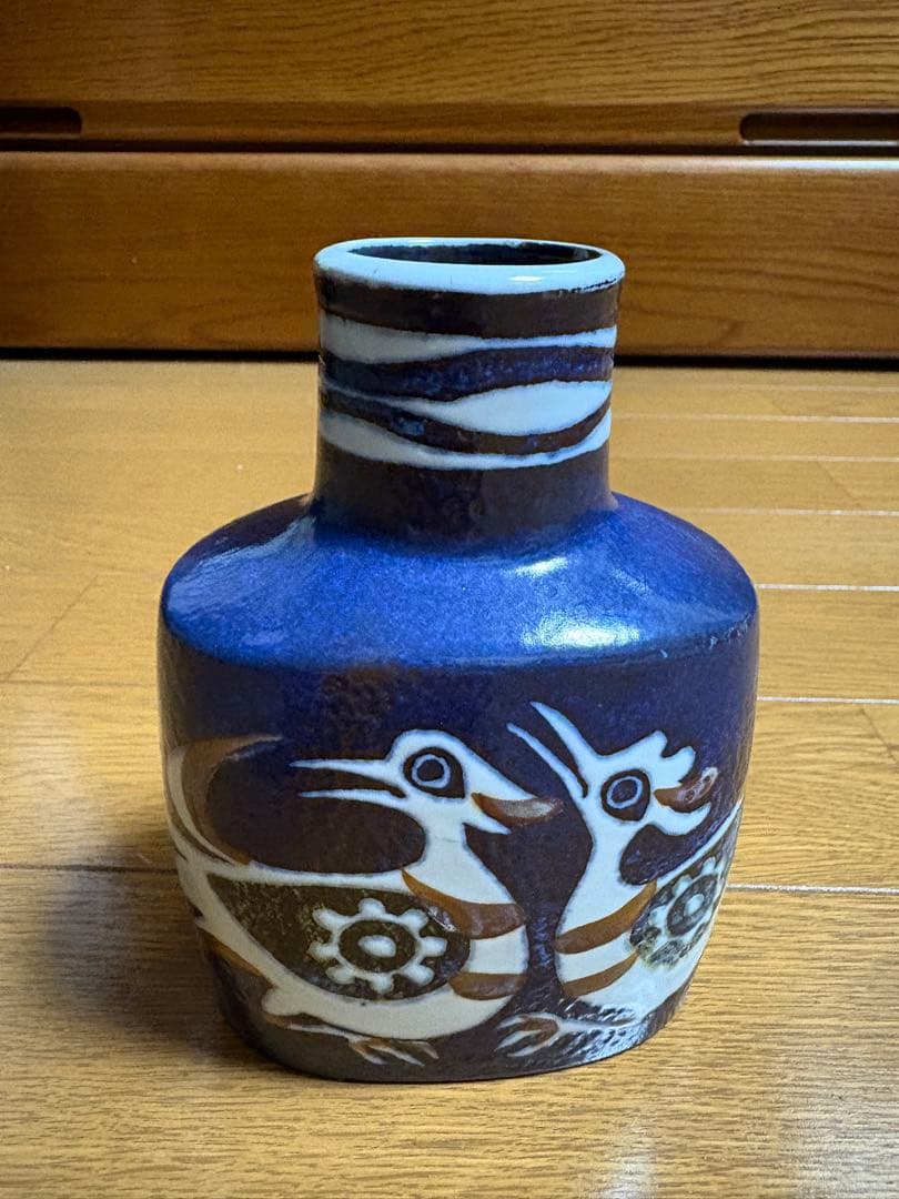 ロイヤルコペンハーゲン 花瓶　フラワーベース　鳥の模様