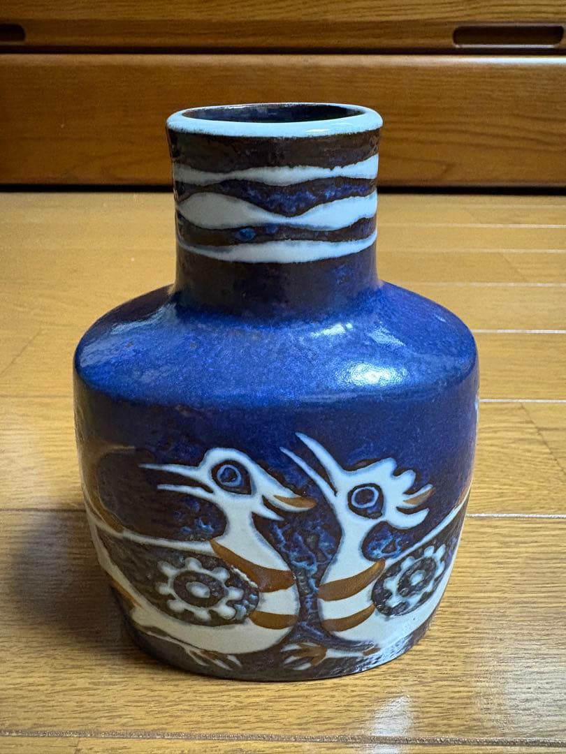 ロイヤルコペンハーゲン 花瓶　フラワーベース　鳥の模様