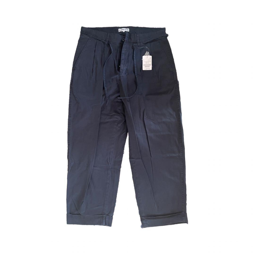 パンツ CAHLUMN 2 Tuck Chino Pant navy