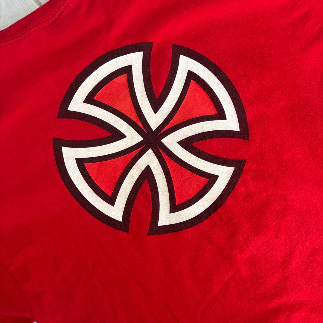 INDEPENDENT アイアンクロス Tシャツ 赤　インディペンデント