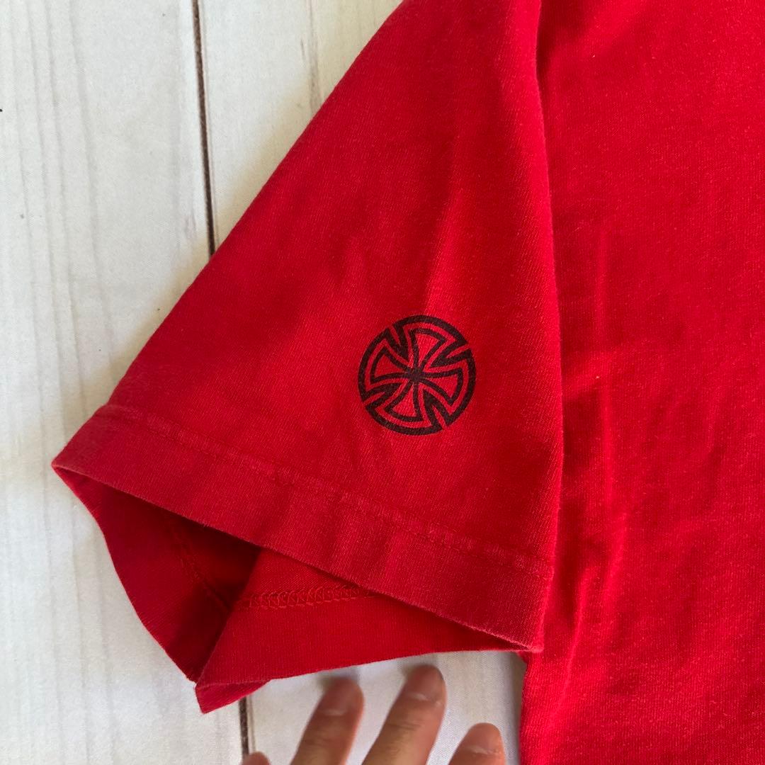 INDEPENDENT アイアンクロス Tシャツ 赤　インディペンデント