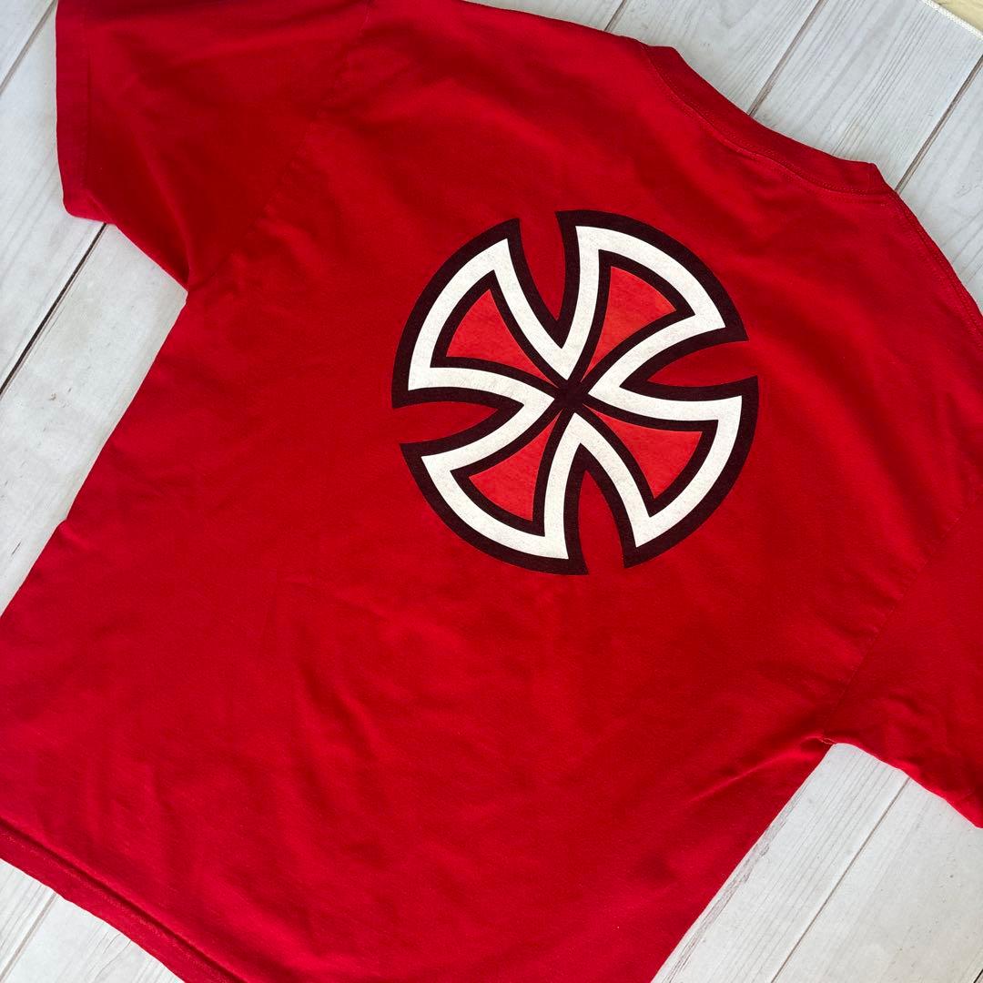 INDEPENDENT アイアンクロス Tシャツ 赤　インディペンデント