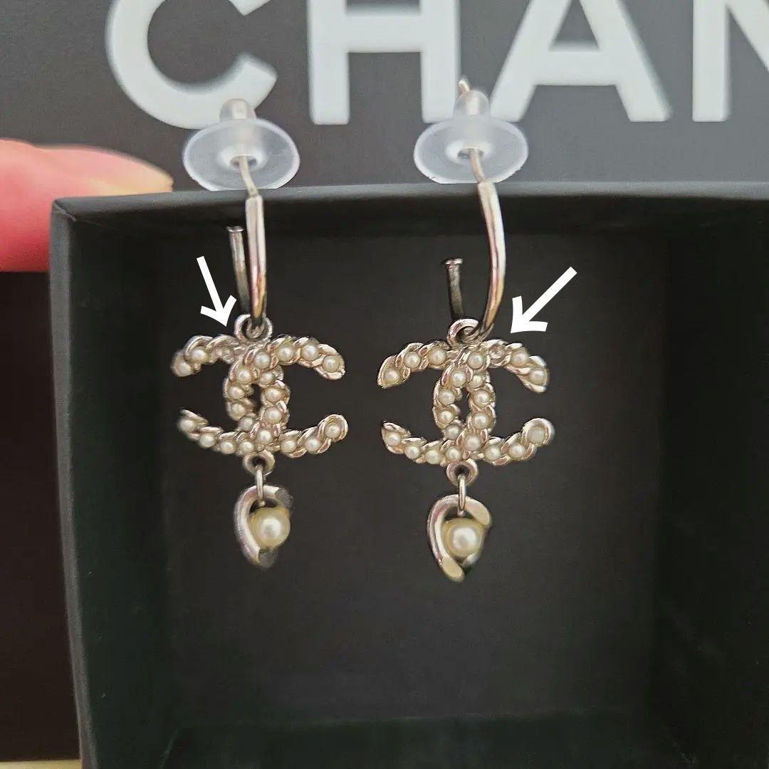 CHANEL CCロゴ シルバーピアス