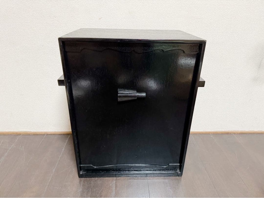 未使用 懐石道具 揃え 木製黒塗 五客揃 和食器 利休形 茶器揃 懐石料理 共箱