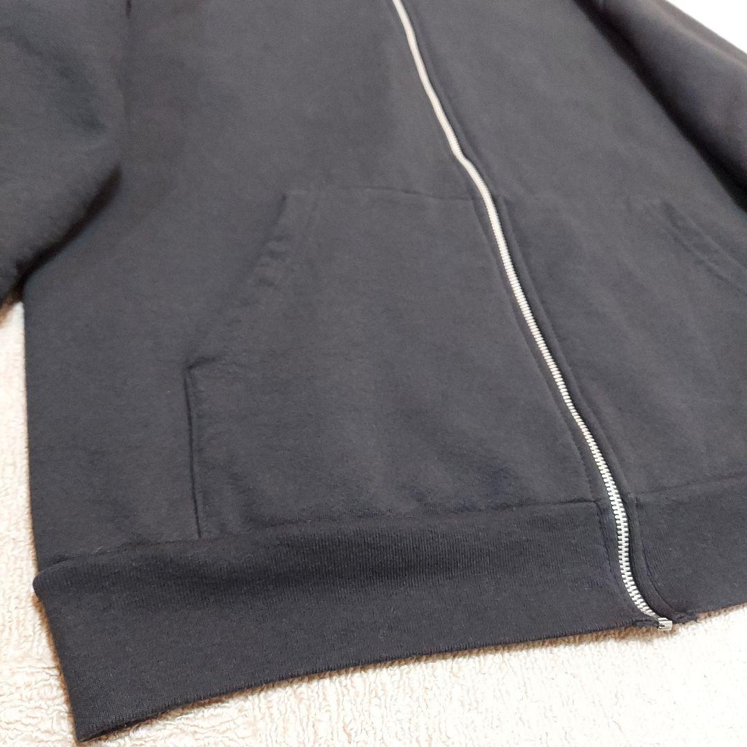 ロサンゼルスアパレル　14オンス　ブラック　裏起毛 ジップパーカー　サイズ L