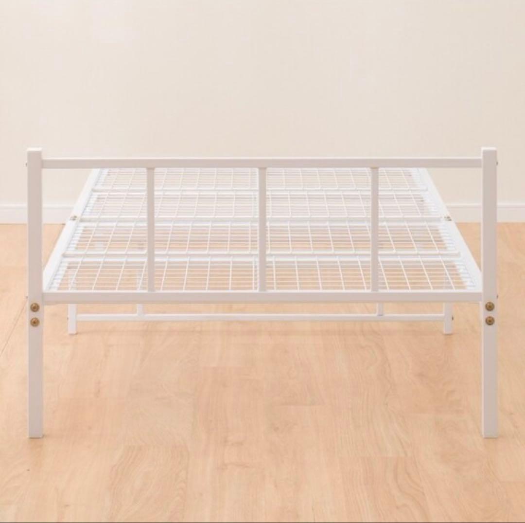 ニトリ シングルパイプベッド(バジーナ F3 WH) ベッドフレーム ホワイト