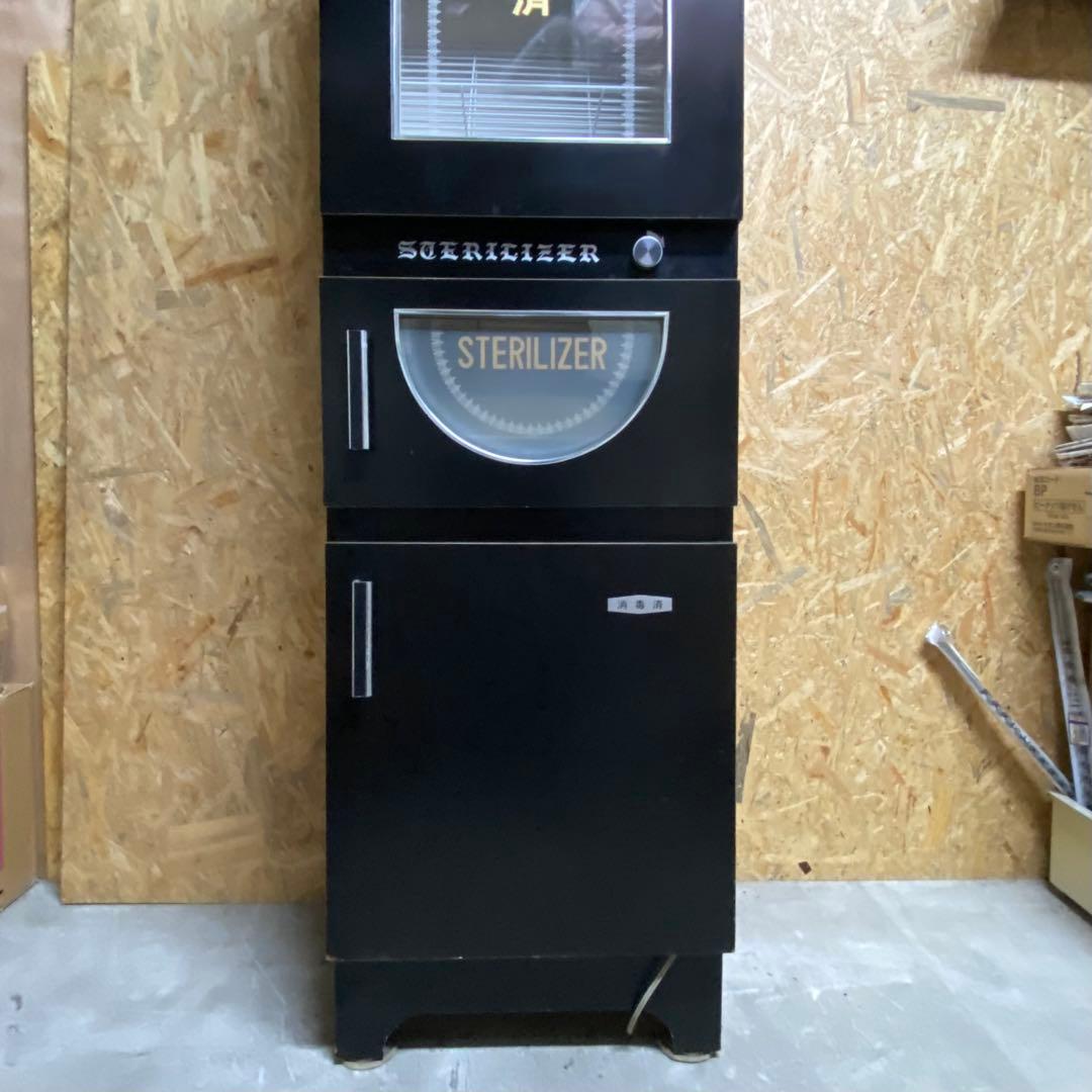 昭和レトロ　STERILIZER棚 ライト点灯　札幌白石区引き取り希望　現状品