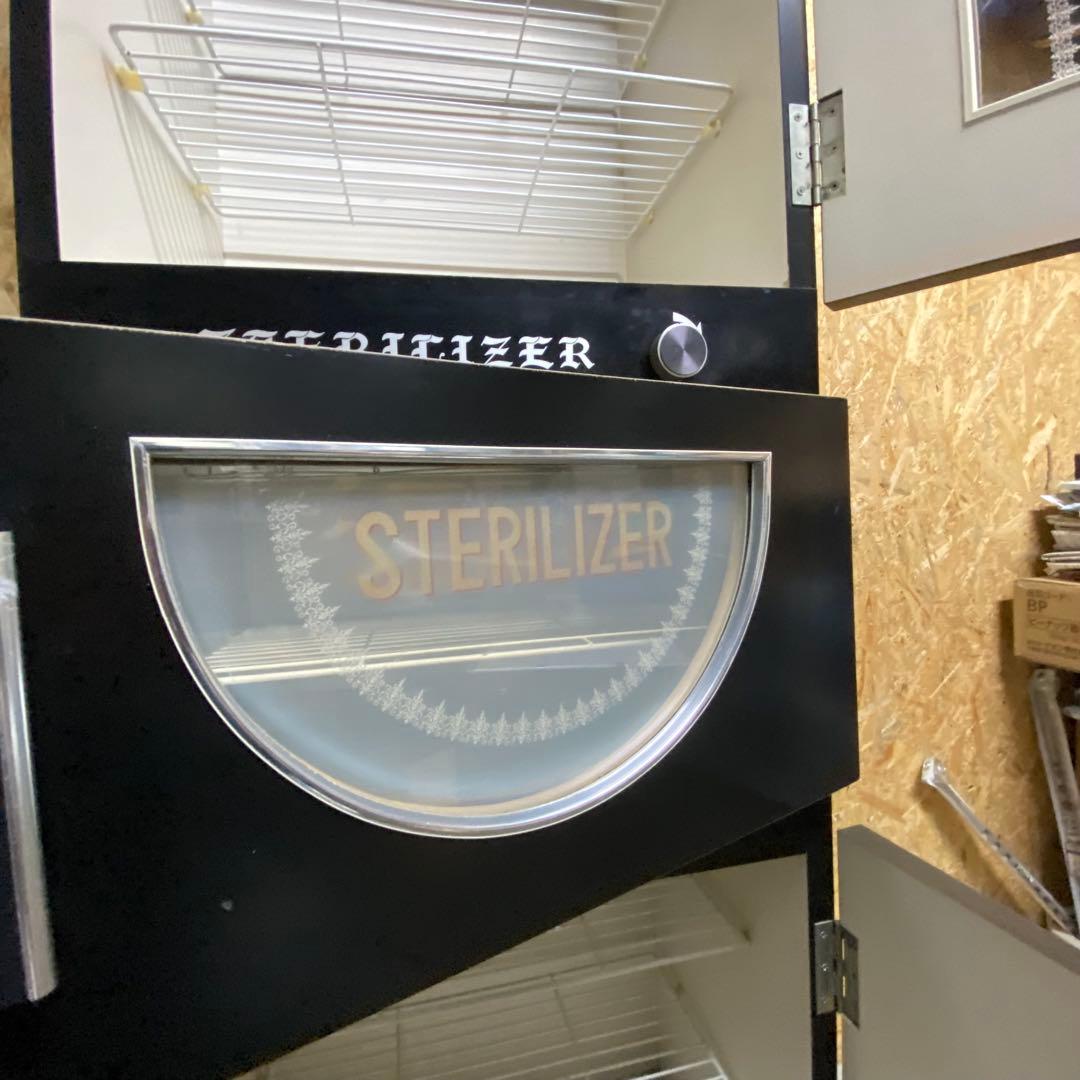 昭和レトロ　STERILIZER棚 ライト点灯　札幌白石区引き取り希望　現状品