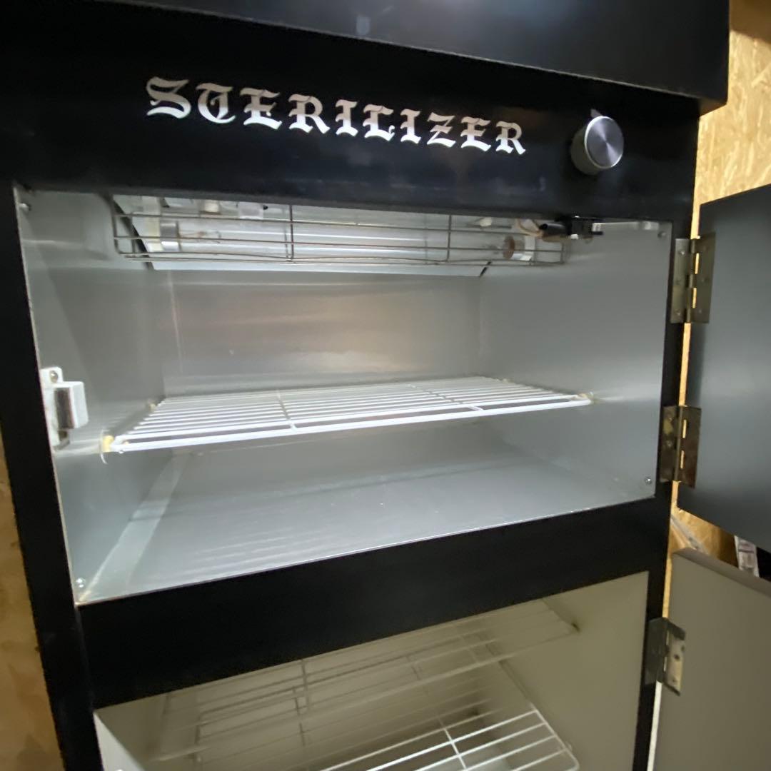 昭和レトロ　STERILIZER棚 ライト点灯　札幌白石区引き取り希望　現状品
