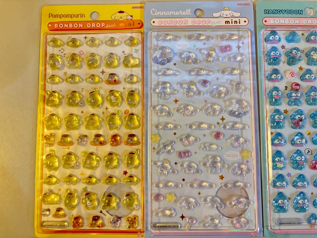 【正規品】ボンボンドロップシール　ミニ　サンリオ　全8種コンプリートセット