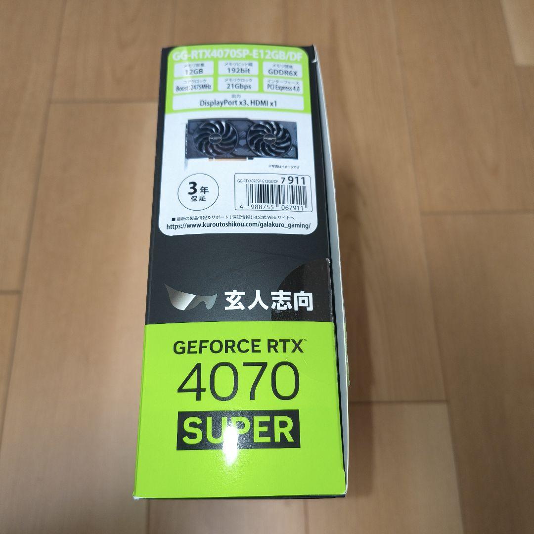 グラフィックボード・グラボ・ビデオカード GALAKURO GeForce RTX 4070 SUPER 12GB
