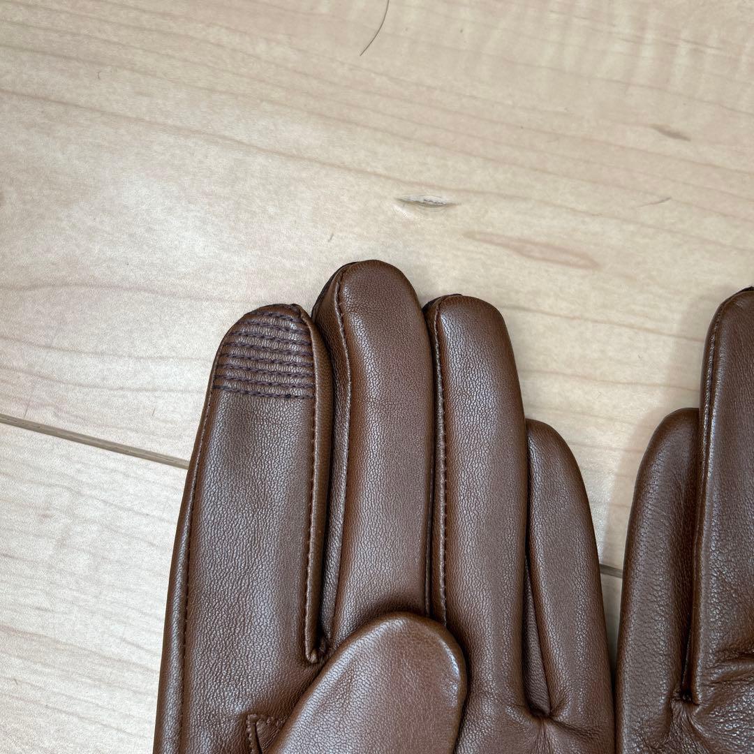 新品　レザー グローブ タッチスクリーン対応　定価15950円　ブラウン