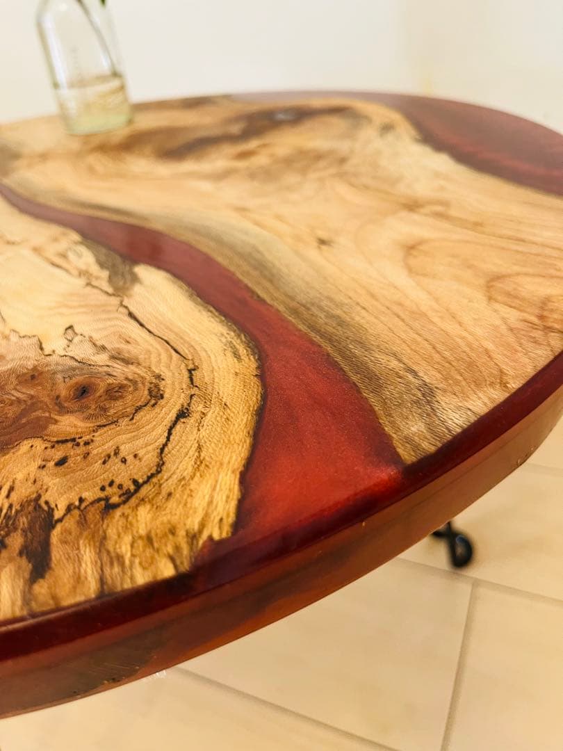 サイドテーブル　ローテーブル 折りたたみテーブル　レジンテーブル　エポキシ