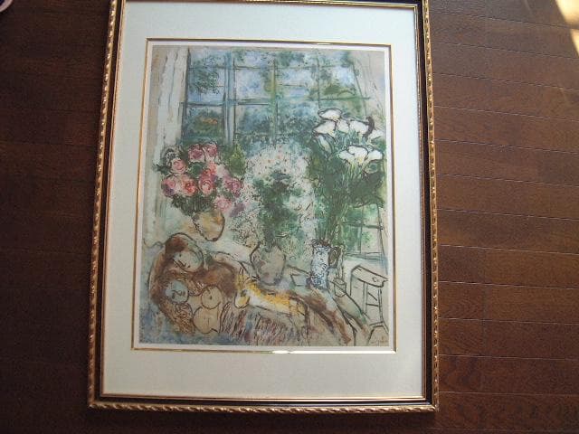 ORANGE！！！　大判！シャガール：リトグラフ「白い窓」