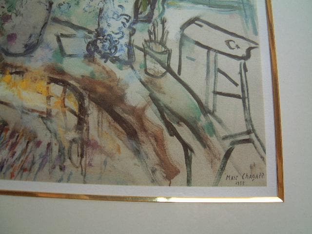 ORANGE！！！　大判！シャガール：リトグラフ「白い窓」