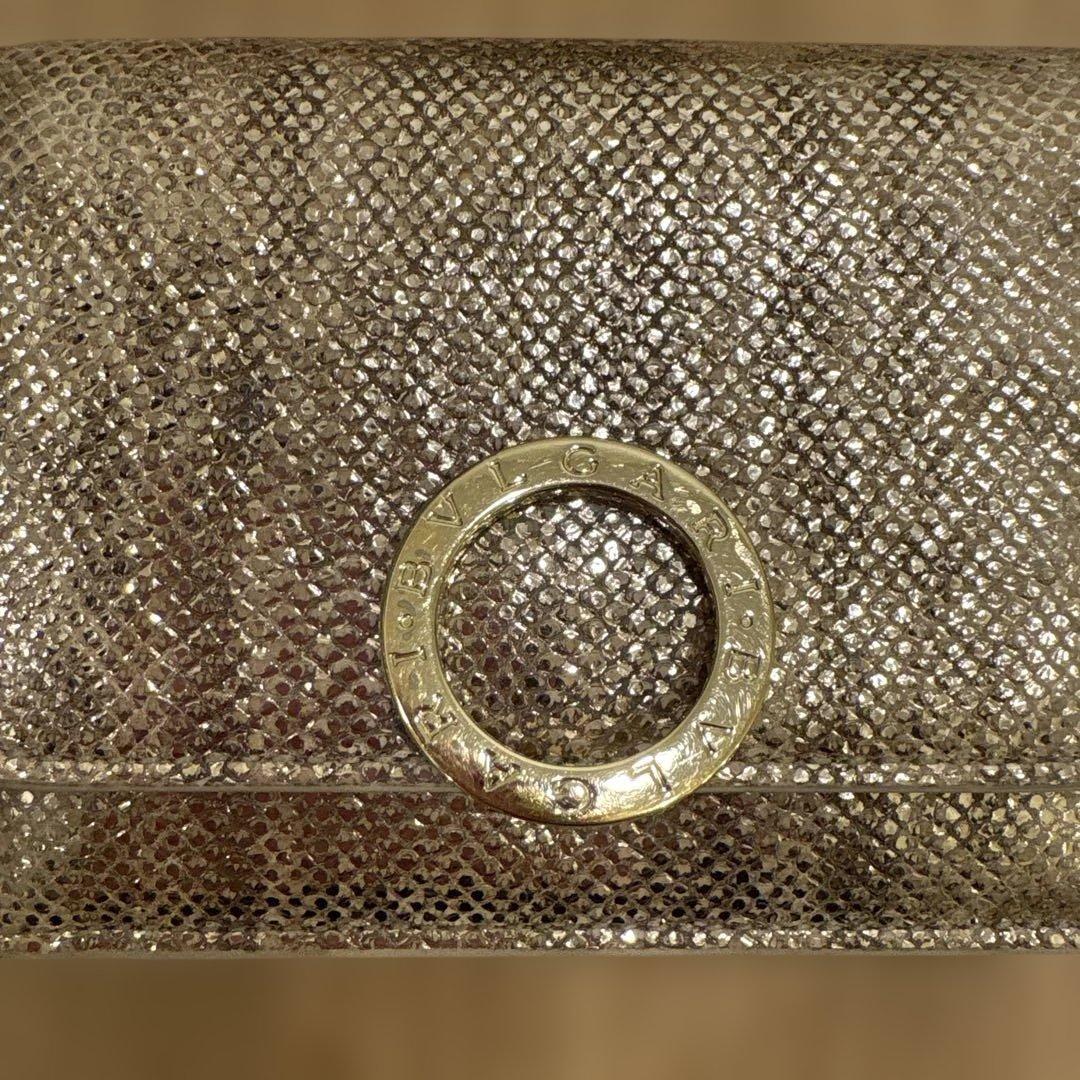 ディオール　3つ折り財布　ゴールド