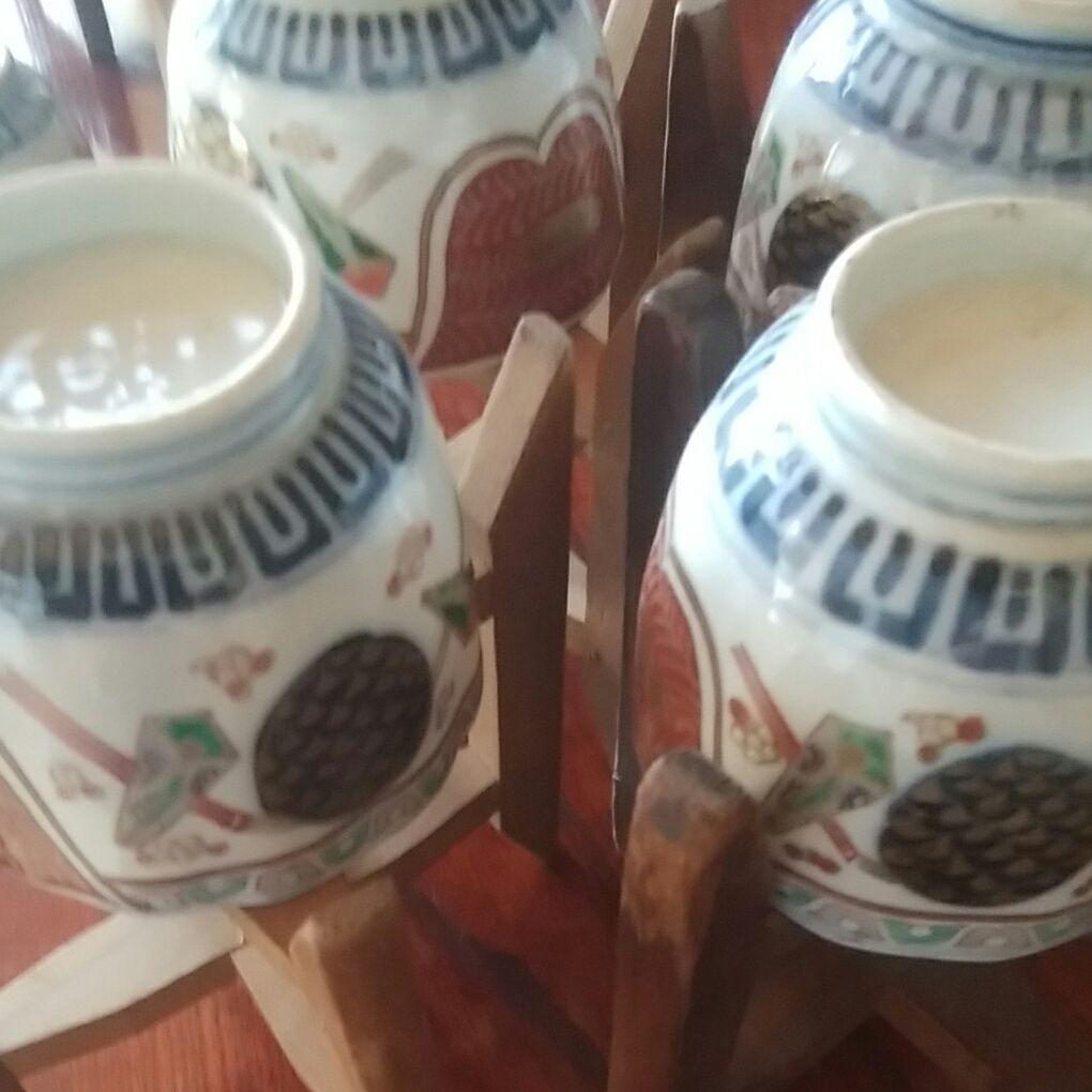 169  古伊万里　色絵　4客+1客