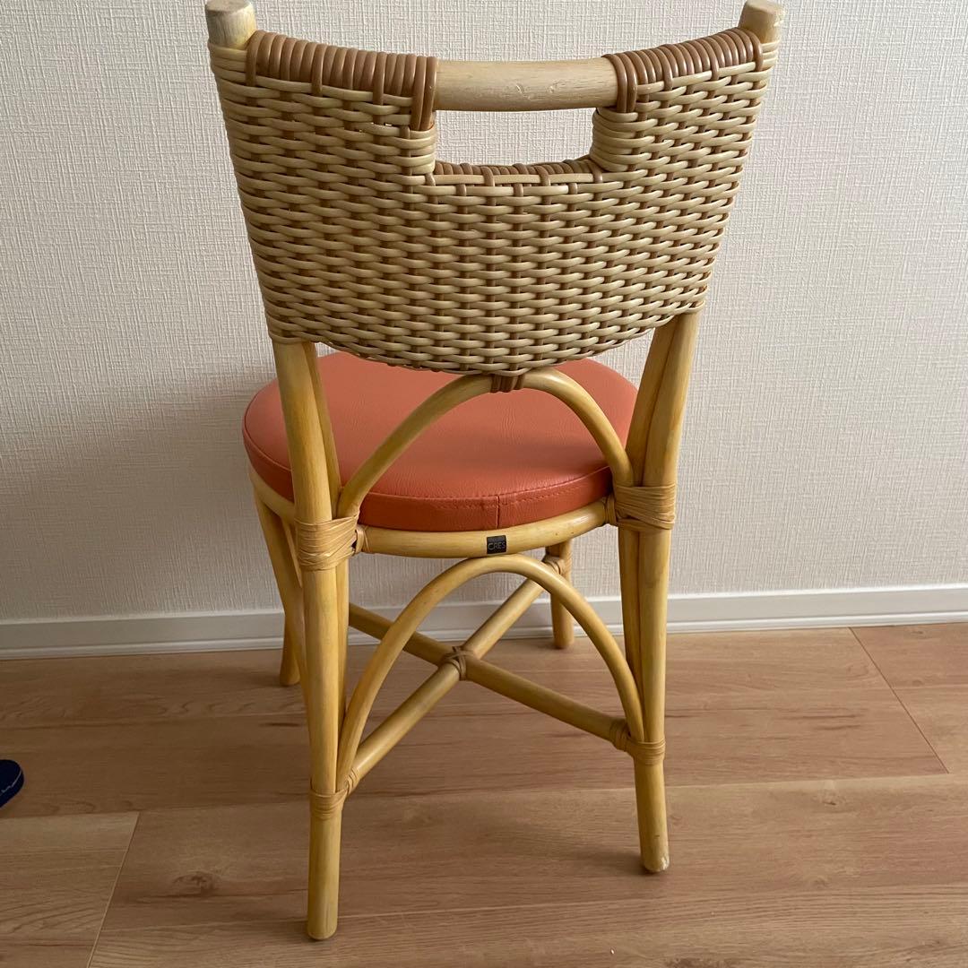 【美品】軽くて丈夫　ラタンチェア　　椅子　2脚セット