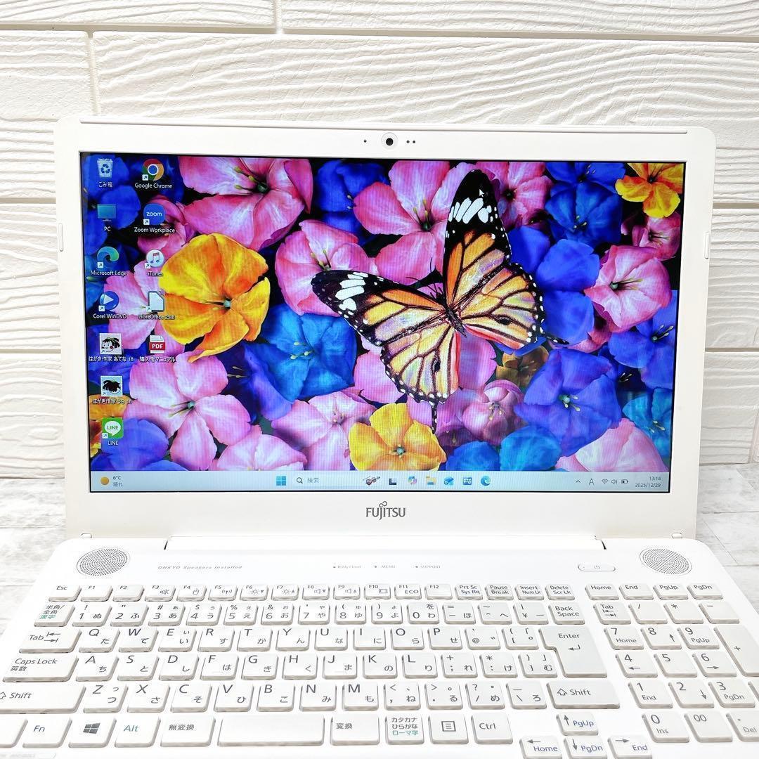 Core i7✨SSD 512GB 富士通 ノートパソコン DVD カメラ