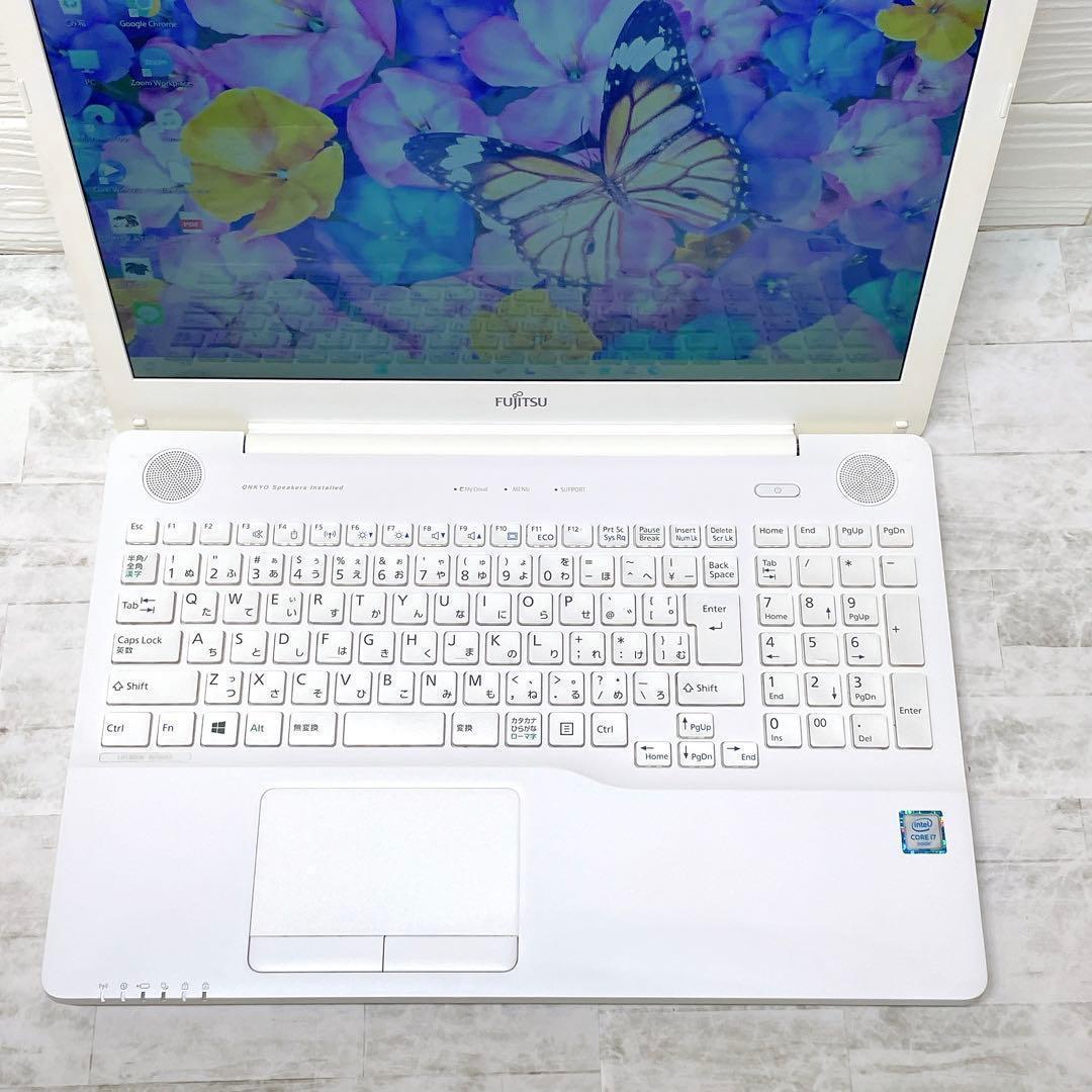 Core i7✨SSD 512GB 富士通 ノートパソコン DVD カメラ