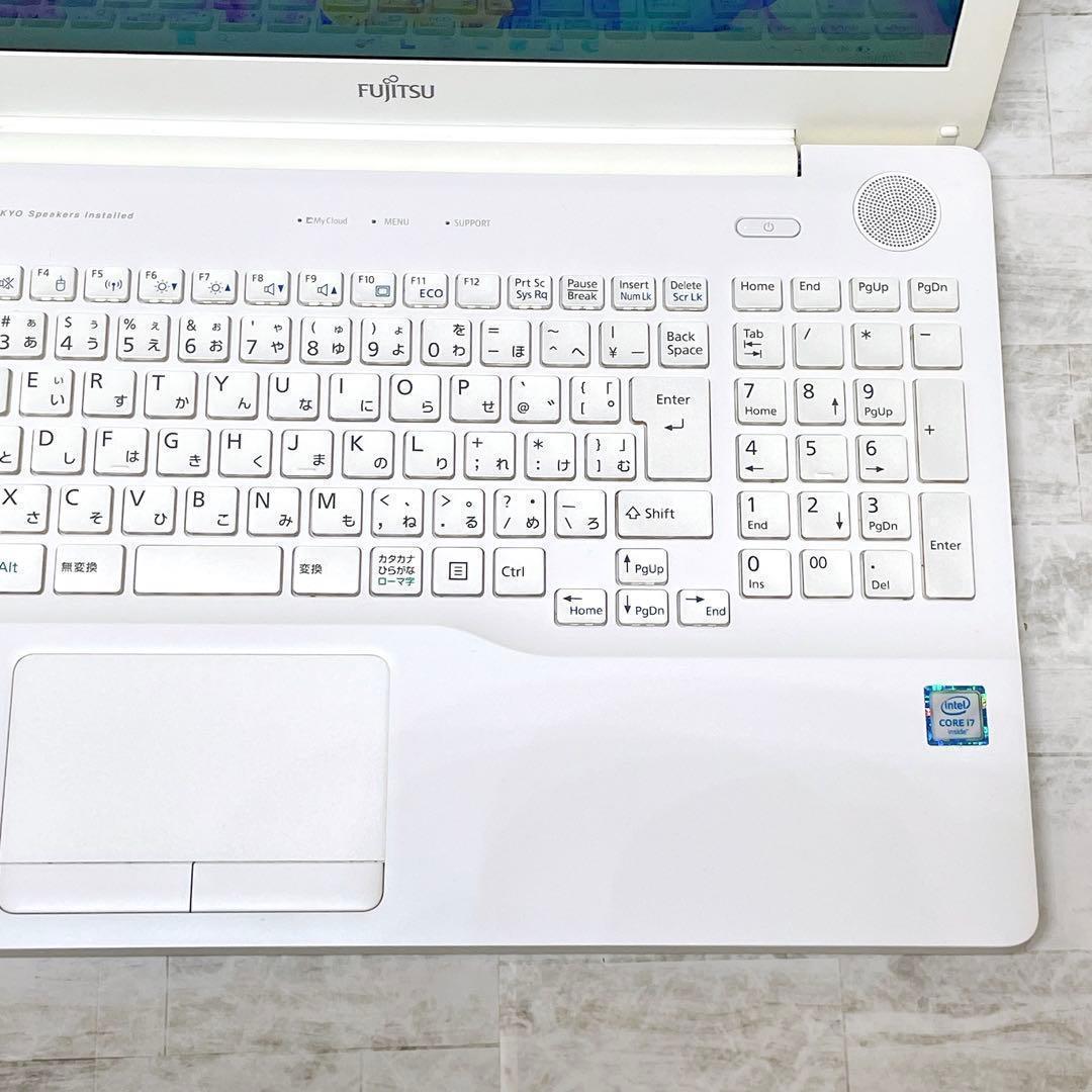 Core i7✨SSD 512GB 富士通 ノートパソコン DVD カメラ